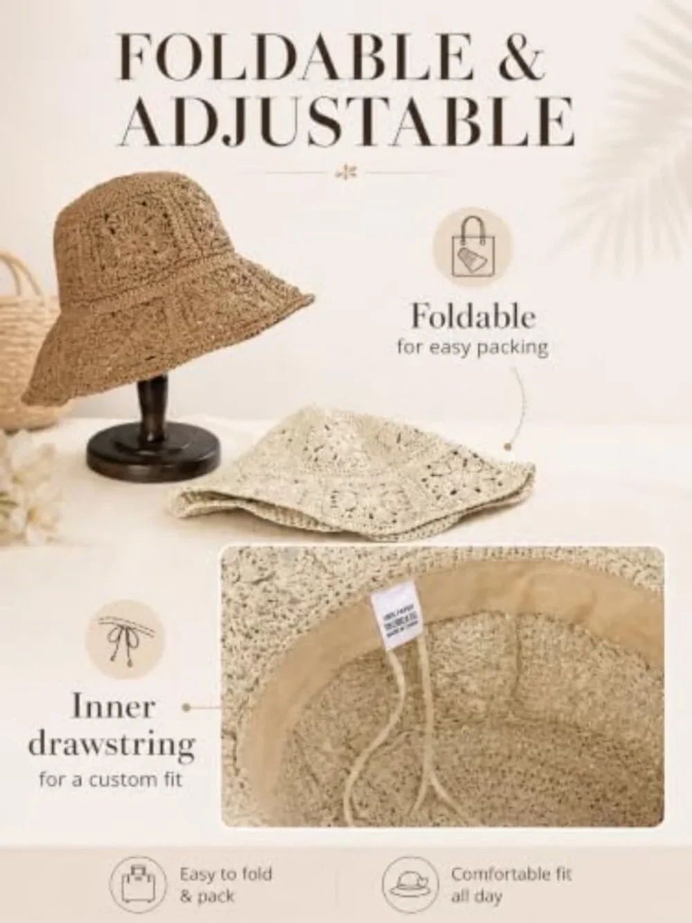 Floral Woven Straw Sun Hat | Boho Bucket Hat | Y2K Aesthetic Beach Accessories